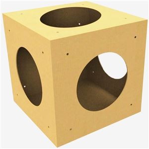 （まとめ）L'ange 無限アレンジ！ねこの秘密基地 キューブ【×3セット】 (ペット住関連用品/ケイジ・サークル)