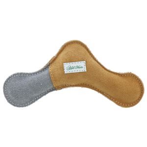 （まとめ）キャンバスTOYレザー ブーメラン【×3セット】 (犬用玩具)