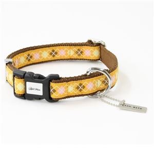 （まとめ）アーガイルカラー M オレンジ【×2セット】 (犬用品/首輪)