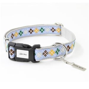 アーガイルカラー L ライトブルー (犬用品/首輪)