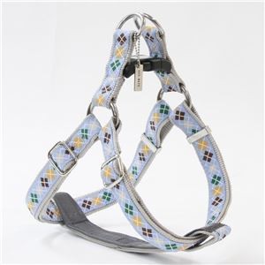 アーガイルハーネス L ライトブルー (犬用品/ハーネス)