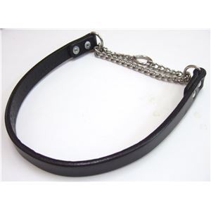 レザーチョーク #50 ブラック (犬用品)