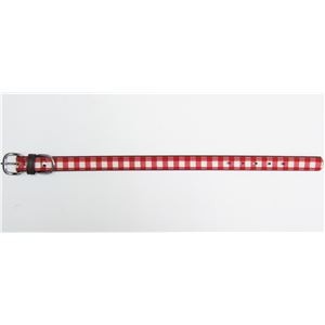 （まとめ）プリティチェックカラー #21 レッド【×2セット】 (犬用品/首輪)