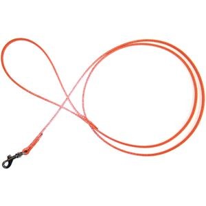 Wレザーリード #6 オレンジ (犬用品/リード)