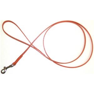 Wレザーリード #9 オレンジ (犬用品/リード)