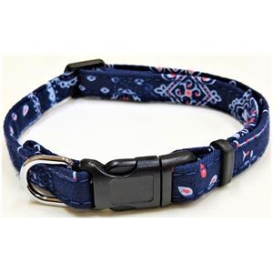 （まとめ）ペイズリーカラー #10 ネイビー【×5セット】 (犬用品/首輪)