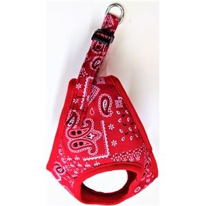 （まとめ）ペイズリーソフトハーネス S レッド【×2セット】 (犬用品/ハーネス)