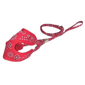 （まとめ）ペイズリーソフトハーネスリード 3S レッド【×2セット】 (犬用品/ハーネス)