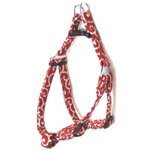 （まとめ）コットンカラクサハーネス #10 レッド【×3セット】 (犬用品/ハーネス)