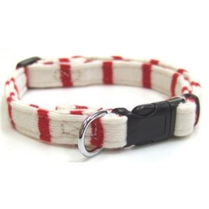 （まとめ）ニットボーダーカラー #10 レッド【×5セット】 (犬用品/首輪)