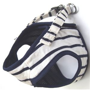 （まとめ）ニットボーダーソフトハーネス SS ネイビー【×2セット】 (犬用品/ハーネス)
