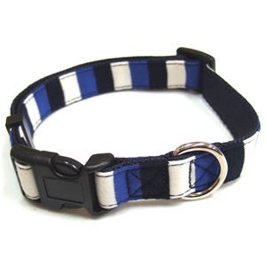 （まとめ）シックボーダーカラー #20 ブルー【×3セット】 (犬用品/首輪)