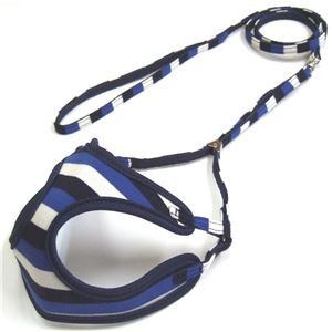 （まとめ）シックボーダーソフトハーネスリード SS ブルー【×2セット】 (犬用品/リード)