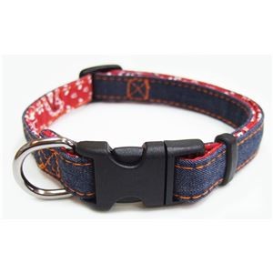 （まとめ）コットンデニムカラー #15 ネイビー【×3セット】 (犬用品/首輪)