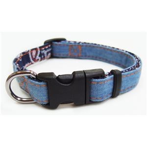 （まとめ）コットンデニムカラー #15 ライトブルー【×3セット】 (犬用品/首輪)