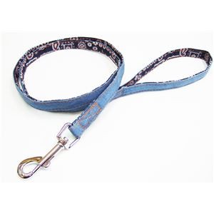 （まとめ）コットンデニムリード #15 ライトブルー【×3セット】 (犬用品/リード)