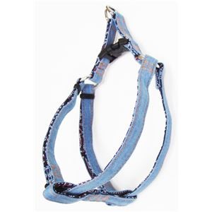 （まとめ）コットンデニムハーネス #15 ライトブルー【×2セット】 (犬用品/ハーネス)