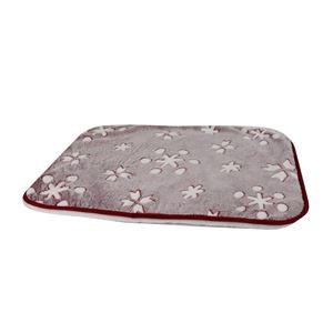 （まとめ）あったかプラス マット M もこもこスノー ボルドー【×5セット】 (ペット住関連用品/ベット/マット（布製）)