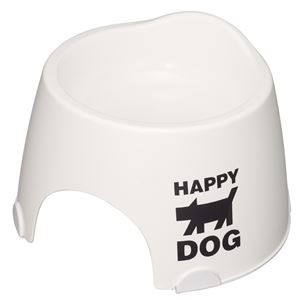 （まとめ）小型犬専用フードボウル すべり止め付 ホワイト【×5セット】 (犬用品)