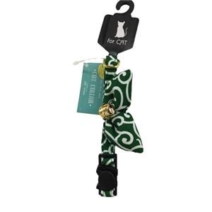 （まとめ）唐草キャットカラー 緑【×3セット】 (犬用品/首輪)