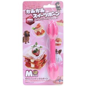 （まとめ）かみかみスイーツボーン ストロベリーM【×3セット】 (犬用玩具)