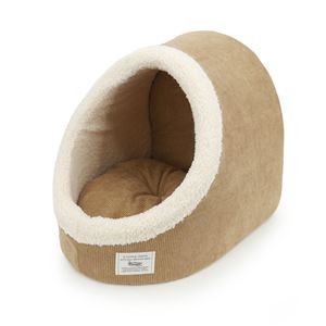 Homey コーデュロイ ドームベッド ブラウン (ペット住関連用品/ベット/ベッド)