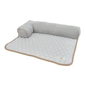 Homey コーデュロイ＆キルトワイドベッド L グレー (ペット住関連用品/ベット/ベッド)