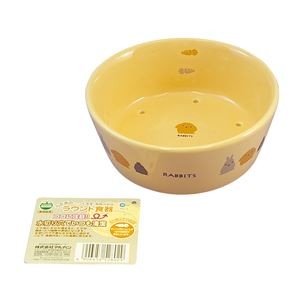 （まとめ）うさぎのラウンド食器【×3セット】 (小動物用品/食器・給水器)