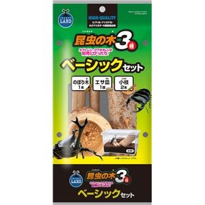 （まとめ）昆虫の木3種 ベーシックセット【×5セット】 (昆虫用品/木製品・食器)