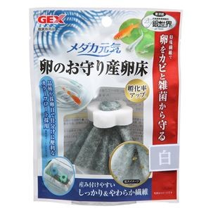（まとめ）メダカ元気 卵のお守り産卵床 白【×6セット】 (観賞魚/水槽用品)