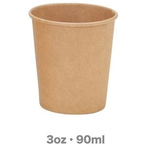 (まとめ) 未晒しカップ90mL 100個 【×10セット】