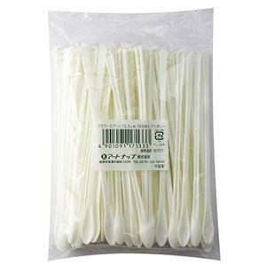 (まとめ) マドラースプーン アイボリー 100本 【×10セット】