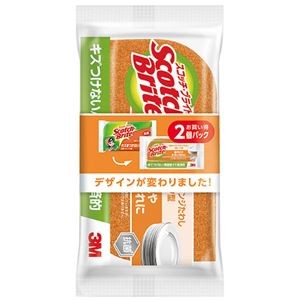 (まとめ) スコッチ・ブライト スポンジ リーフ型2個 【×10セット】