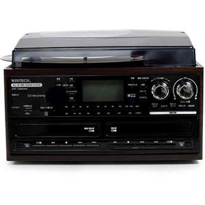 WINTECH スピーカー搭載ダブルCD（書込対応）マルチオーディオプレーヤー KRP-309MCWS