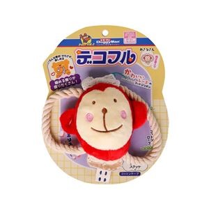 （まとめ） デコフル おさるさん 【×3セット】 （犬用玩具）