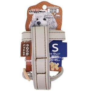 （まとめ） Doggy's Tailor ドッグハーネス S レザースタイル グレー 【×2セット】 （犬用品／ハーネス）