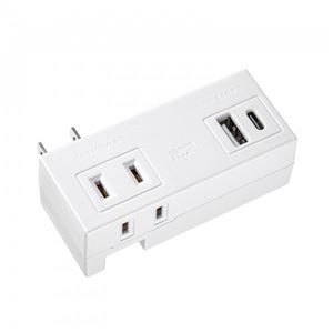 サンワサプライ モバイルタップ （ACx2個口+USB-Ax1+Type-Cx1） TAP-MUC1AC2W