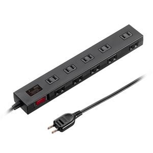 サンワサプライ 雷ガードタップ 1m ブラック TAP-SP2110N-1BK