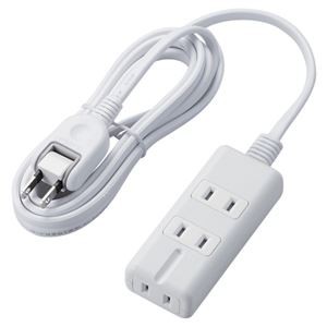 エレコム 磁石タップ／3個口（内3ピン1）／2m／ホワイト T-KM01-2320WH