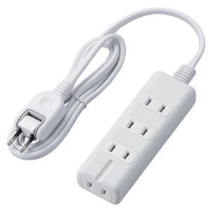 エレコム 磁石タップ／4個口（内3ピン1）／1m／ホワイト T-KM01-2410WH