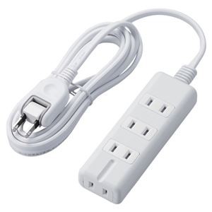 エレコム 磁石タップ／4個口（内3ピン1）／2m／ホワイト T-KM01-2420WH