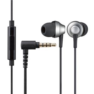 エレコム ステレオイヤホン／カナル型／φ3.5mm／マイク付／Fast Music／FS12C／10.0mmドライバー／高耐久ケーブル／シルバー EHP-FS12CMSV