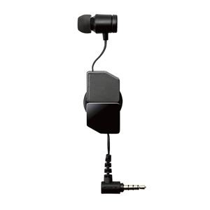 エレコム モノラルイヤホン／カナル型／φ3.5mm／マイク付／Fast Music／FR10MM／9.2mmドライバー／巻取／ブラック EHP-FR10CMMBK
