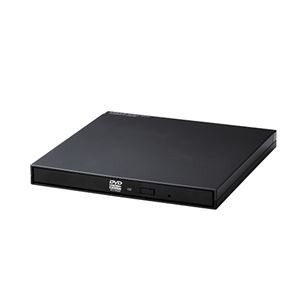 エレコム ポータブルDVDドライブ／USB2.0／書き込みソフト付／Type-Cケーブル付／ACアダプタ付／ブラック LDR-PMK8U2CTBK