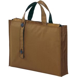 LIHIT LAB. キャリングバッグ（2ウェイタイプ） ワイド B4 茶 A-7651-9-BR