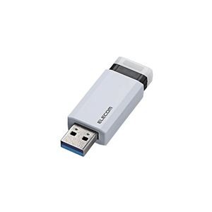 エレコム USBメモリー／USB3.1（Gen1）対応／ノック式／オートリターン機能付／32GB／ホワイト MF-PKU3032GWH