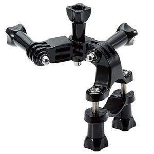 エレコム GoPro HERO9／8／7／6／5／MAX用 マウント 自転車向け ショートアーム ロングアーム 各1 ブラック AC-MBBK01BK