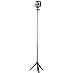 エレコム スマホ用三脚 自撮り棒 2way 角度調整可能 高さ調整 最大95cm 軽量 ホルダー対応4.0～6.5インチ 滑り止め ブラック アクセサリーシュ P-STSRSMBK