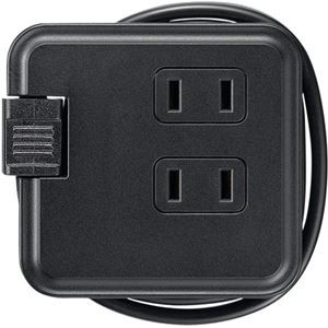 YAZAWA 巻取りモバイルタップ3個口0.6m ブラック H2M3006BK