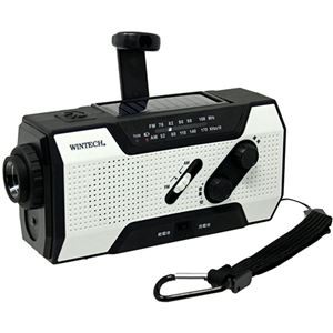 WINTECH 防滴手回し充電ラジオライト KDR-201WP